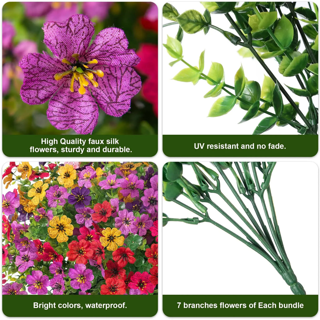 UV-Resistant EverGreen Faux Garden Shrubs